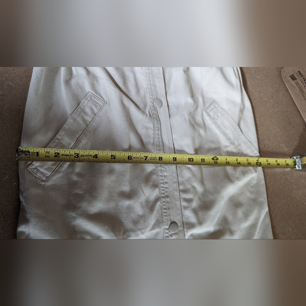 Marc Jacobs Cream/Tan Snap Front Tie Waist "trench" dress Size 4 Classy - Picture 6 of 11